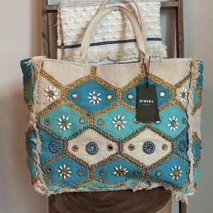 Sonoran Starlight Weekender Bag In Blue & White
